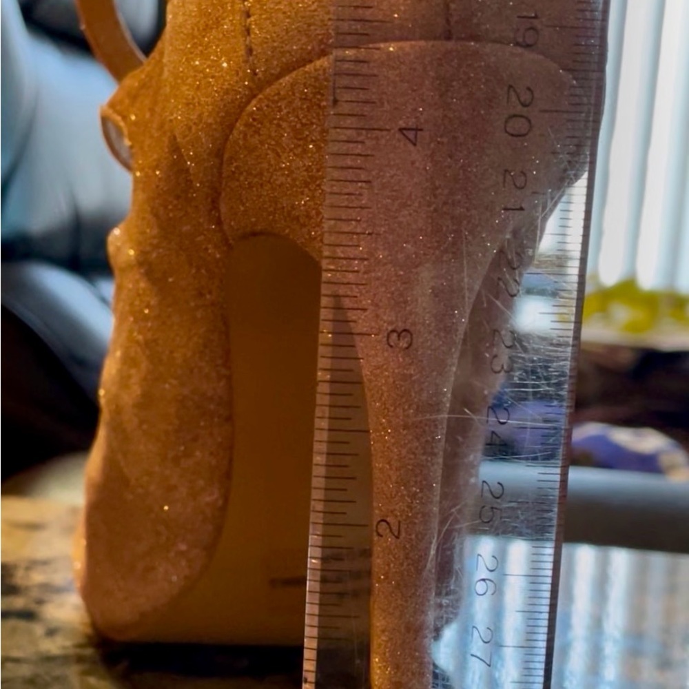 Angelica Glitter Cutout Heels - Pink 4.5" - Picture 3 of 10